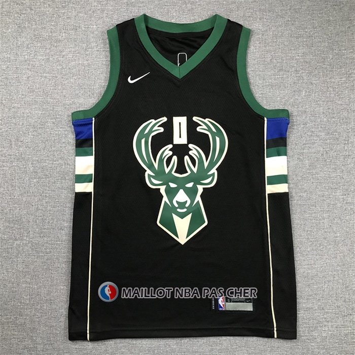 Maillot Enfant Milwaukee Bucks Damian Lillard NO 0 Statement 2018-19 Noir